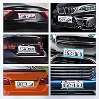 Vista 5 de Paquete de 2 Marcos de Matrícula Incluye 1 Marco de Matrícula de Silicona y 1 Cubierta de Matrícula de Cristal con Juego de Tornillos de Diamantes