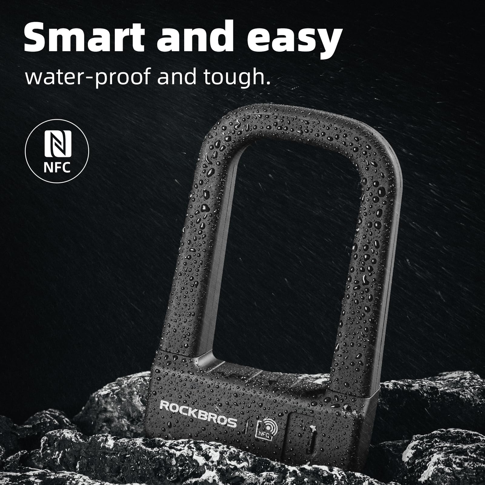 ROCKBROS vélo serrure intelligente NFC serrure en alliage d