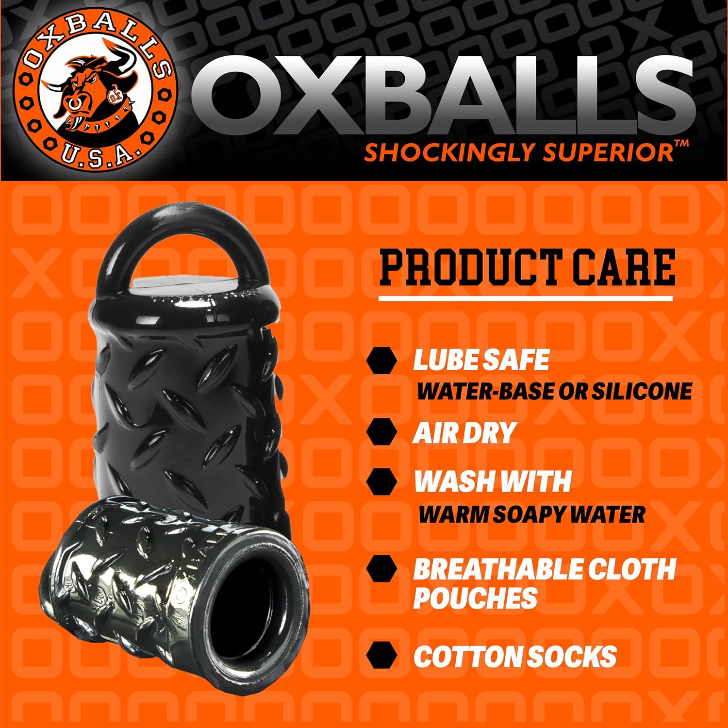 Oxballs Gripper Nipple Suckers Pair - FLEXtpr Vacuum Snakebite Style with Tug Handles, Intense Stretchy Suction for Extreme Sensitivity, Plumping, Pulling, and Relentless Tit Torment - Black