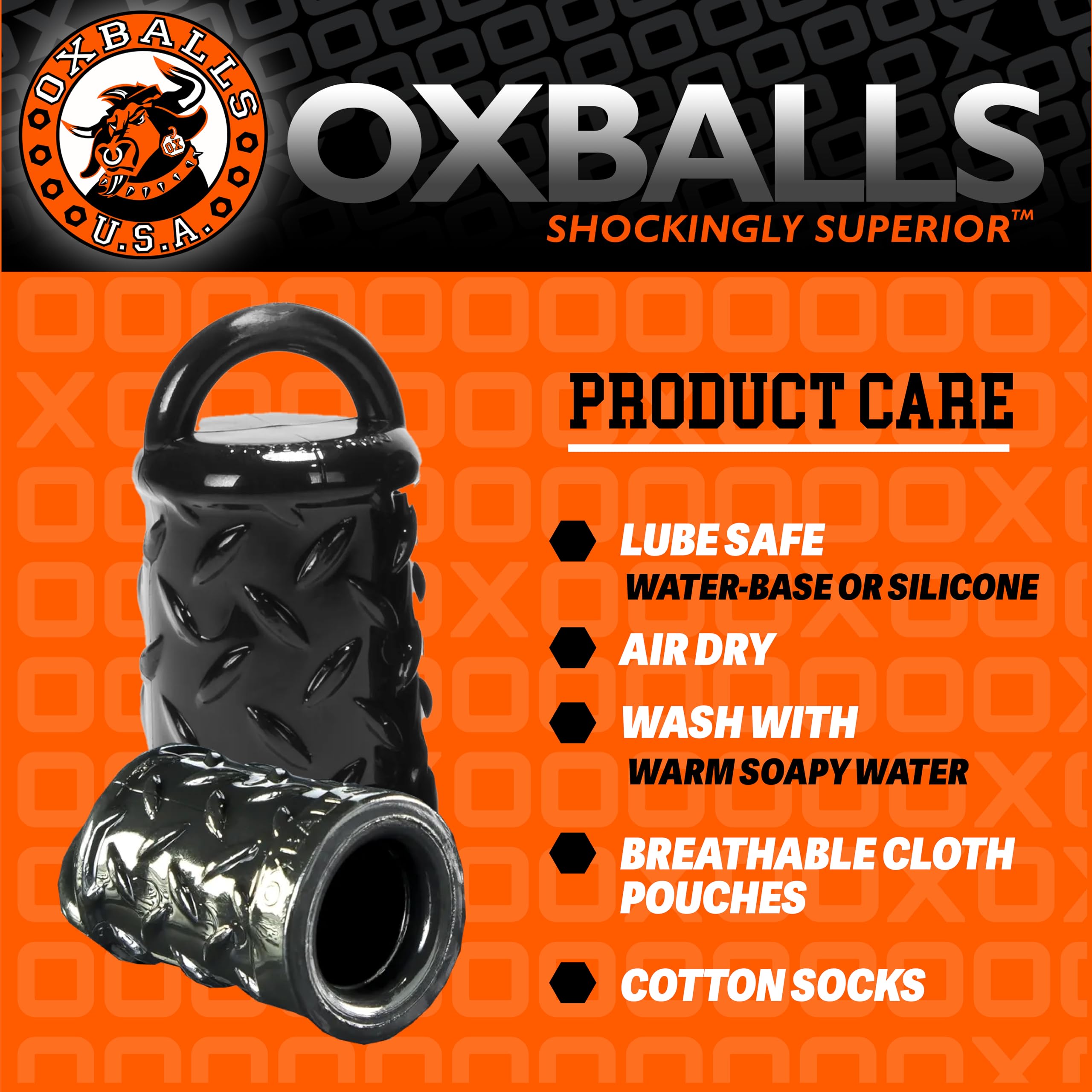 Oxballs Gripper - Succionadors de Pezones, Negro