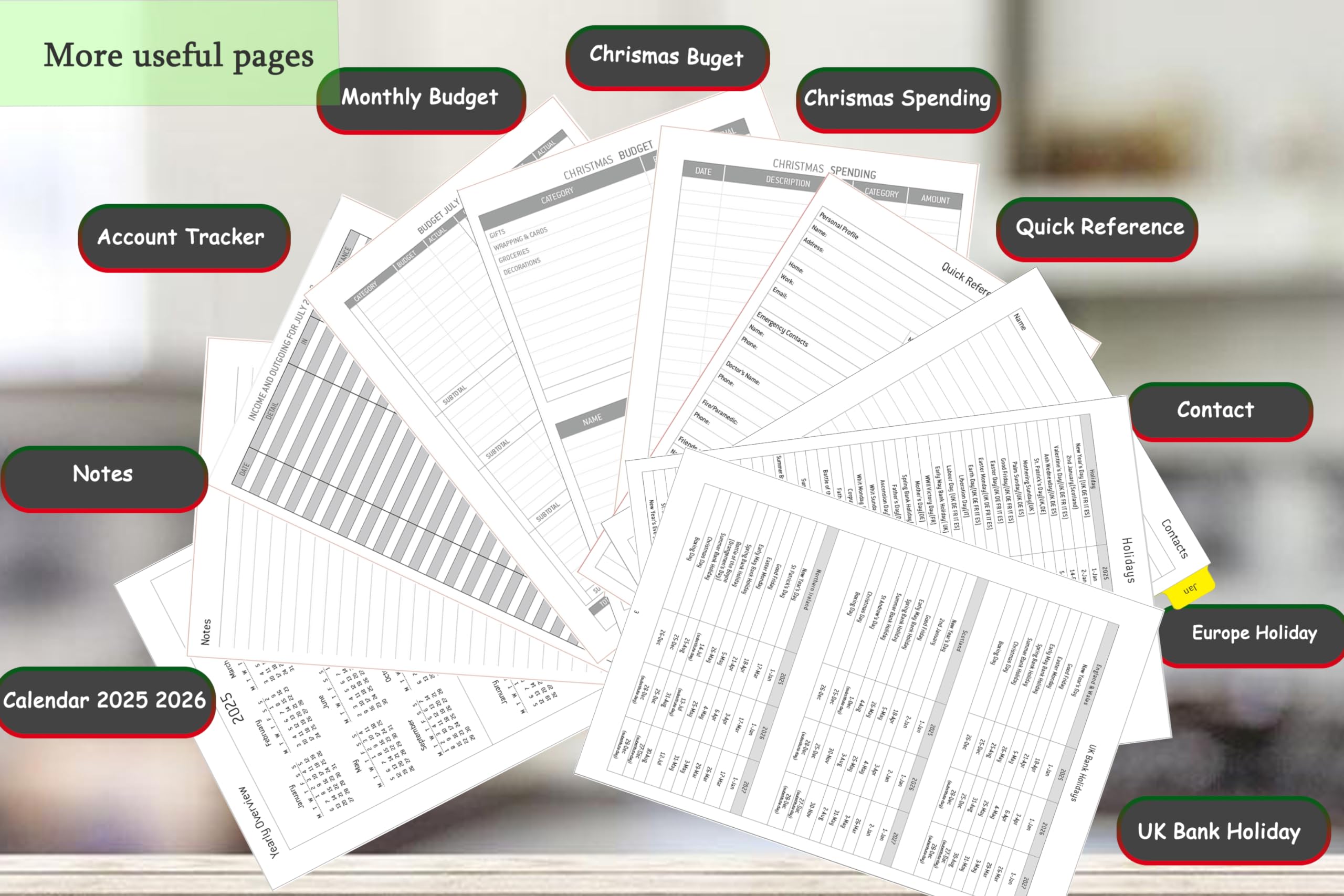 Ricambio Agenda 2025-2026 - Settimanale, 9.5x17 Cm, Con Divisori Mensili, Contatti E Note, Da Agosto 25 A Luglio 26 - Foto 10