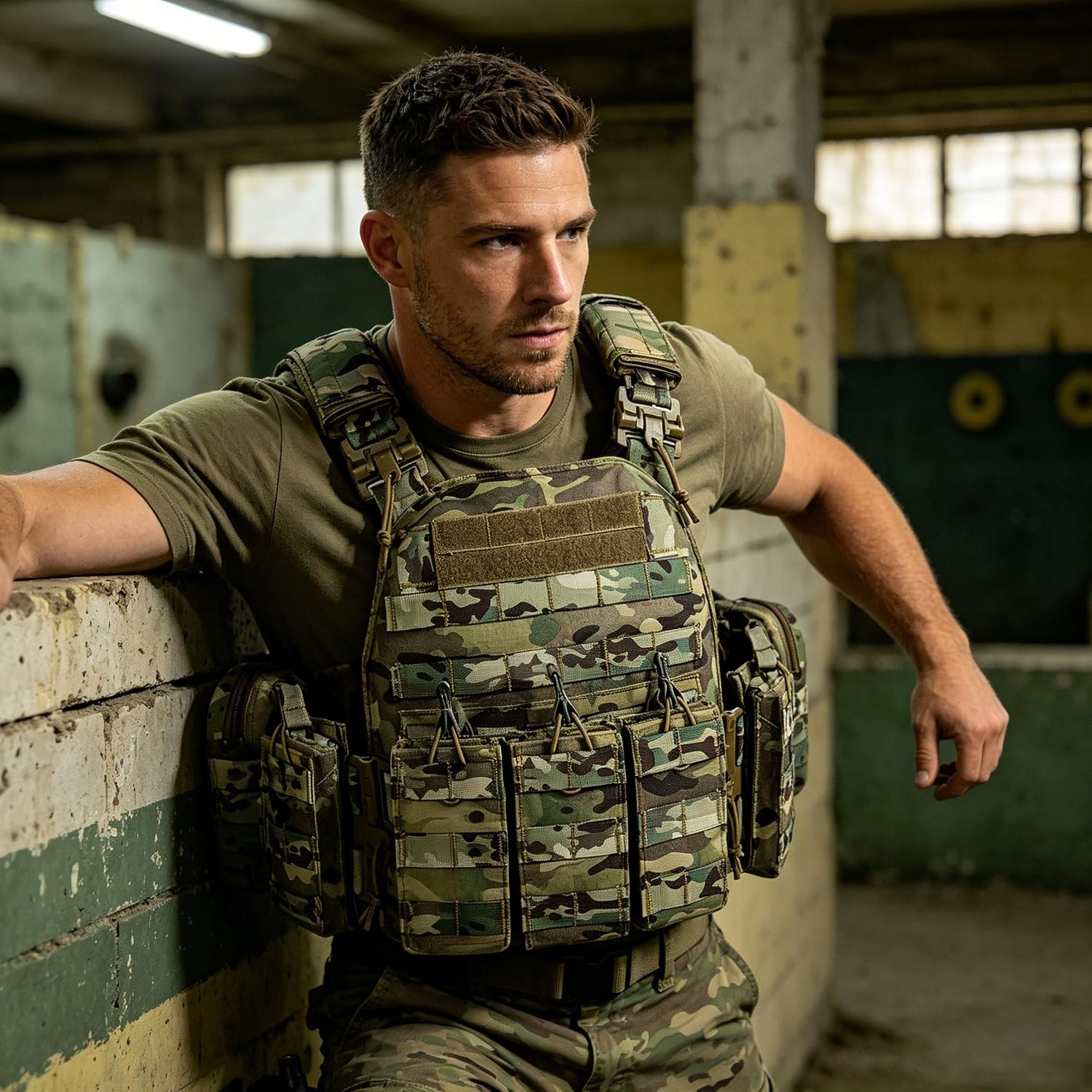 vAv YAKEDA Tactical Outdoor Vest Quick Release Adjustable Hunting Vest with PALS Molle System image 5