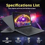 Lenovo 100w Gen 4 11.6" HD Laptop for Student, Intel Processor N100, 4GB LPDDR5, 288GB Storage (128GB SSD+160GB Docking Station Set), Intel UHD Graphics, Webcam, Wi-Fi 6, Windows 11 Pro, Slate Grey