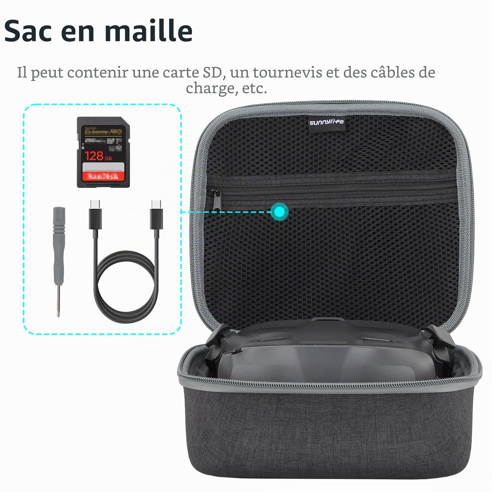 ZJRXM Étui pour lunettes DJI N3, sac de rangement portable, étui de protection portable pour lunettes DJI N3