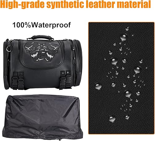 Miniatura 10 de GARGOYLE BELLS Bolsa de herramientas para motocicleta, bolsa universal para horquilla de motocicleta, alforjas, bolsa de herramientas de