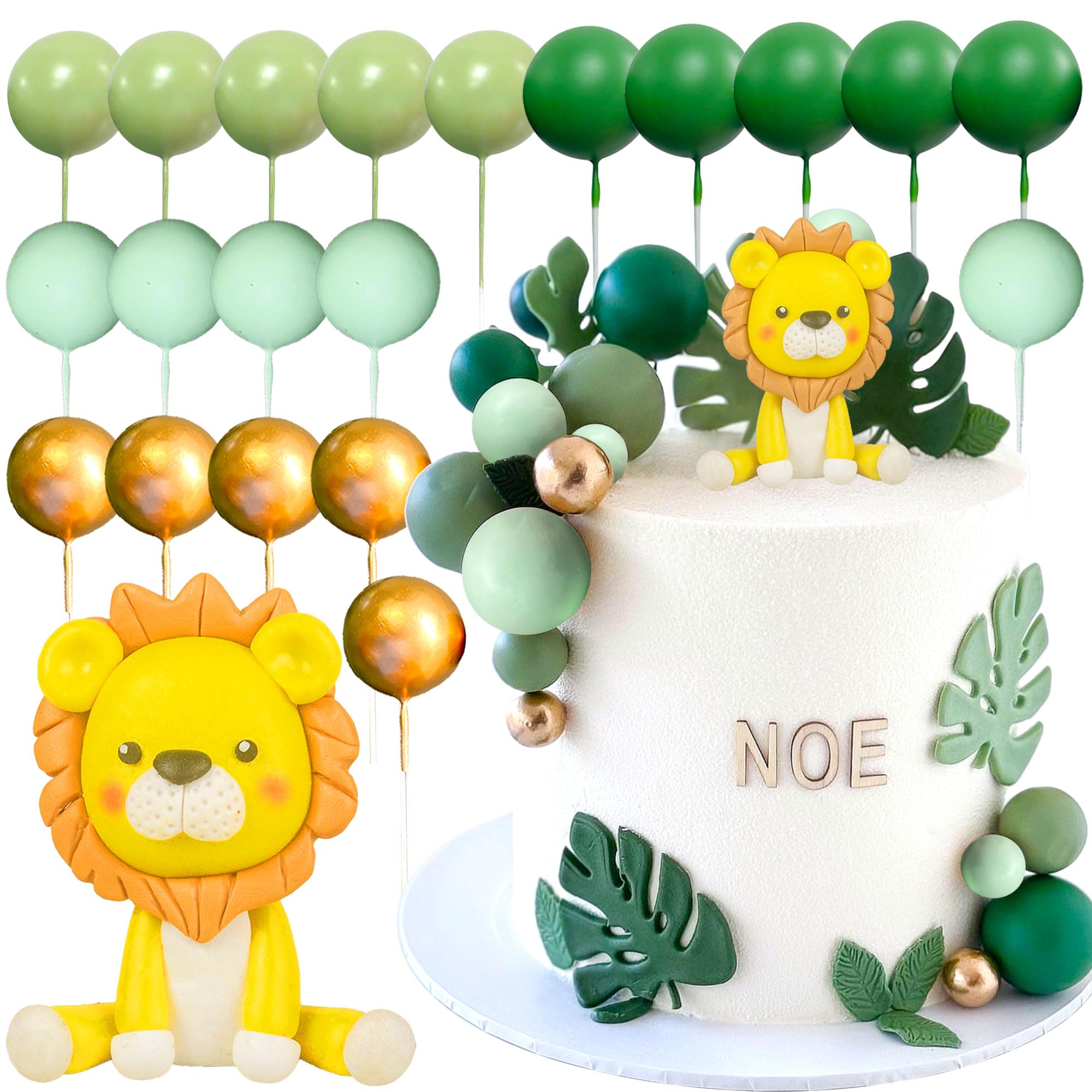 GotGala Wild One Verjaardagskroon voor de 1e verjaardag, motief: jungle, safari, leeuw, voor jongens, verjaardagsdecoratie