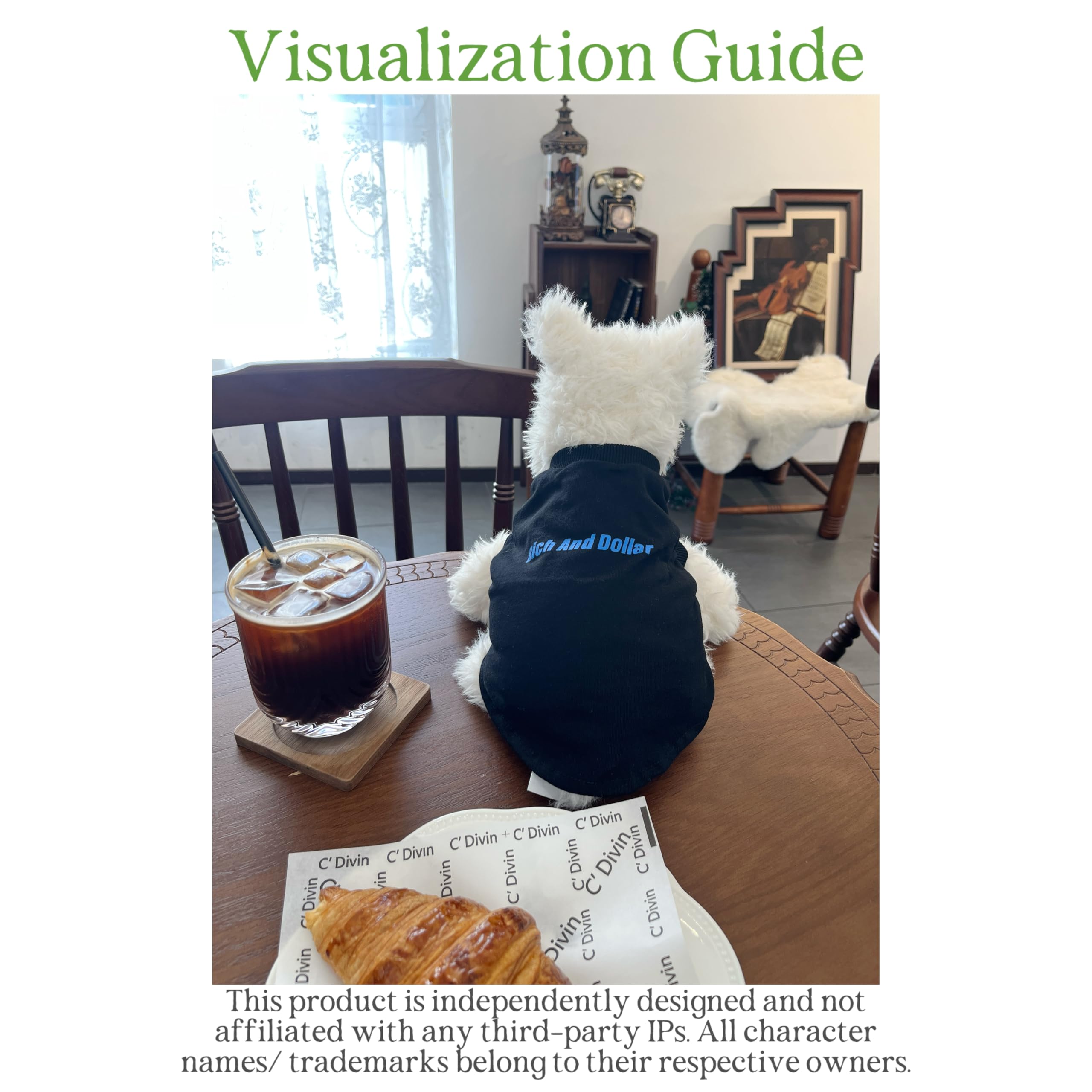 LICHADUOLE 10inch Puppies Doll Clothes,Stuffed Animal Clothes for 10inch Scottie,Schnauzer,gosiggolden Dog Plush Toy Clothes,Length 21cm Doll Clothes,Clothes only Without Doll(2pc Includes 2 Shirts)