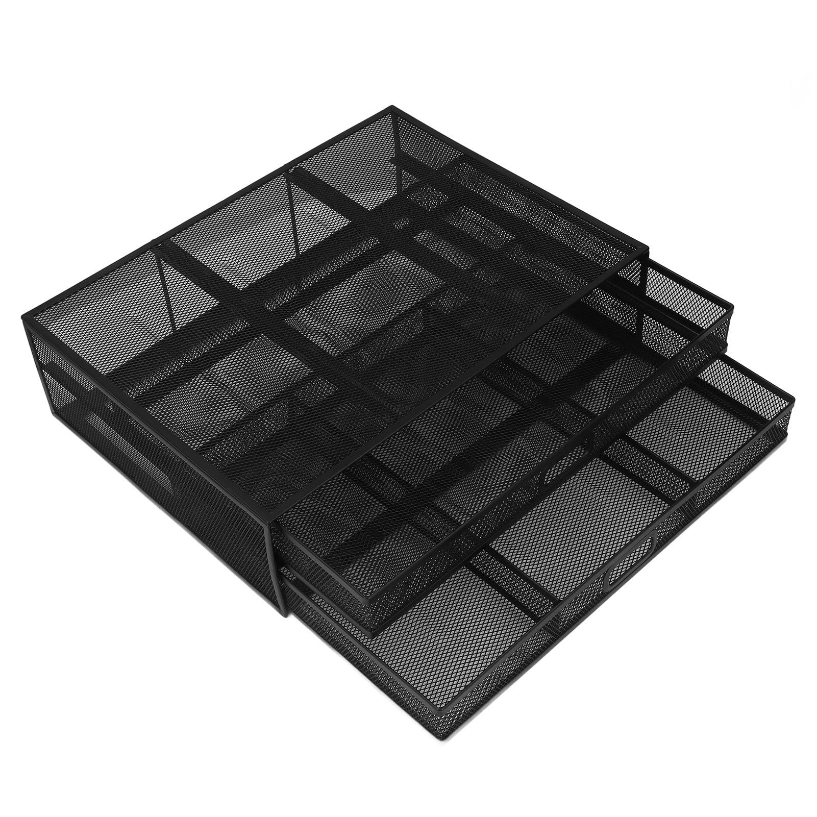 Jeanoko Podstawka Pod Monitor z szufladą zapewniającą Ergonomiczne oglądanie. Duża przestrzeń do Przechowywania Organizer na Biurko z Metalowej Siatki do Domowego Biura 40,4 Cm