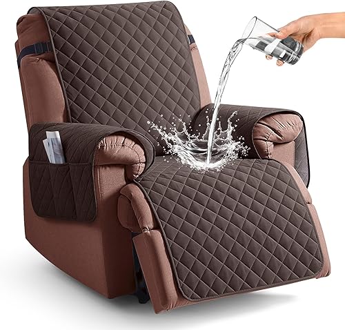 Miniatura 9 de KinCam Funda 100% impermeable para silla reclinable, fundas de sofá reclinable para mascotas, perros, funda de sofá reclinable, protector de muebles
