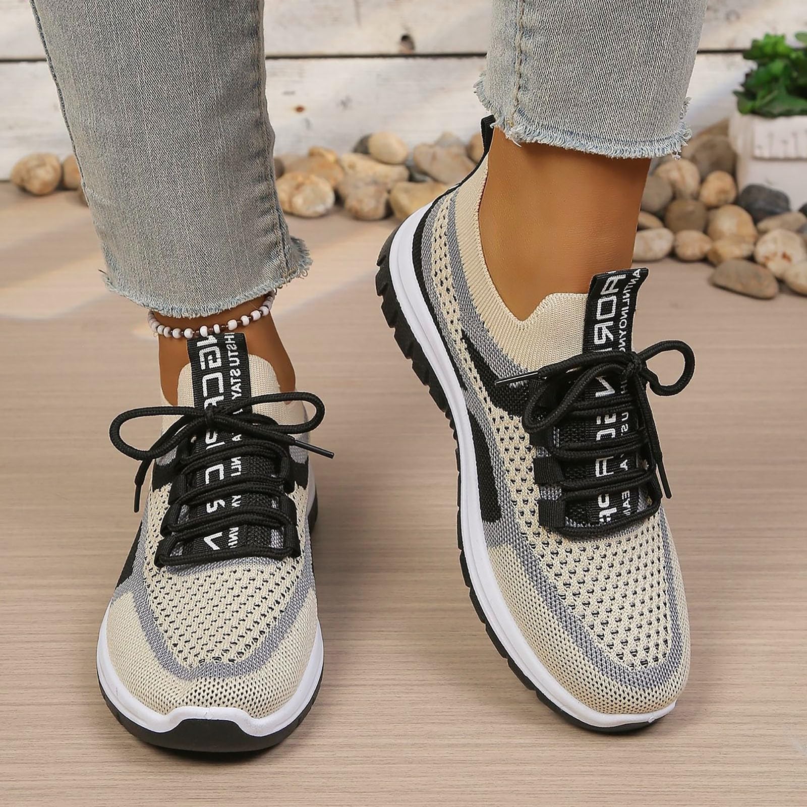 Sneakers da Donna Scarpe Ginnastica Sportive Traspiranti Passeggiata Casual Scarpe Antiscivolo Donna Leggero e Traspirante