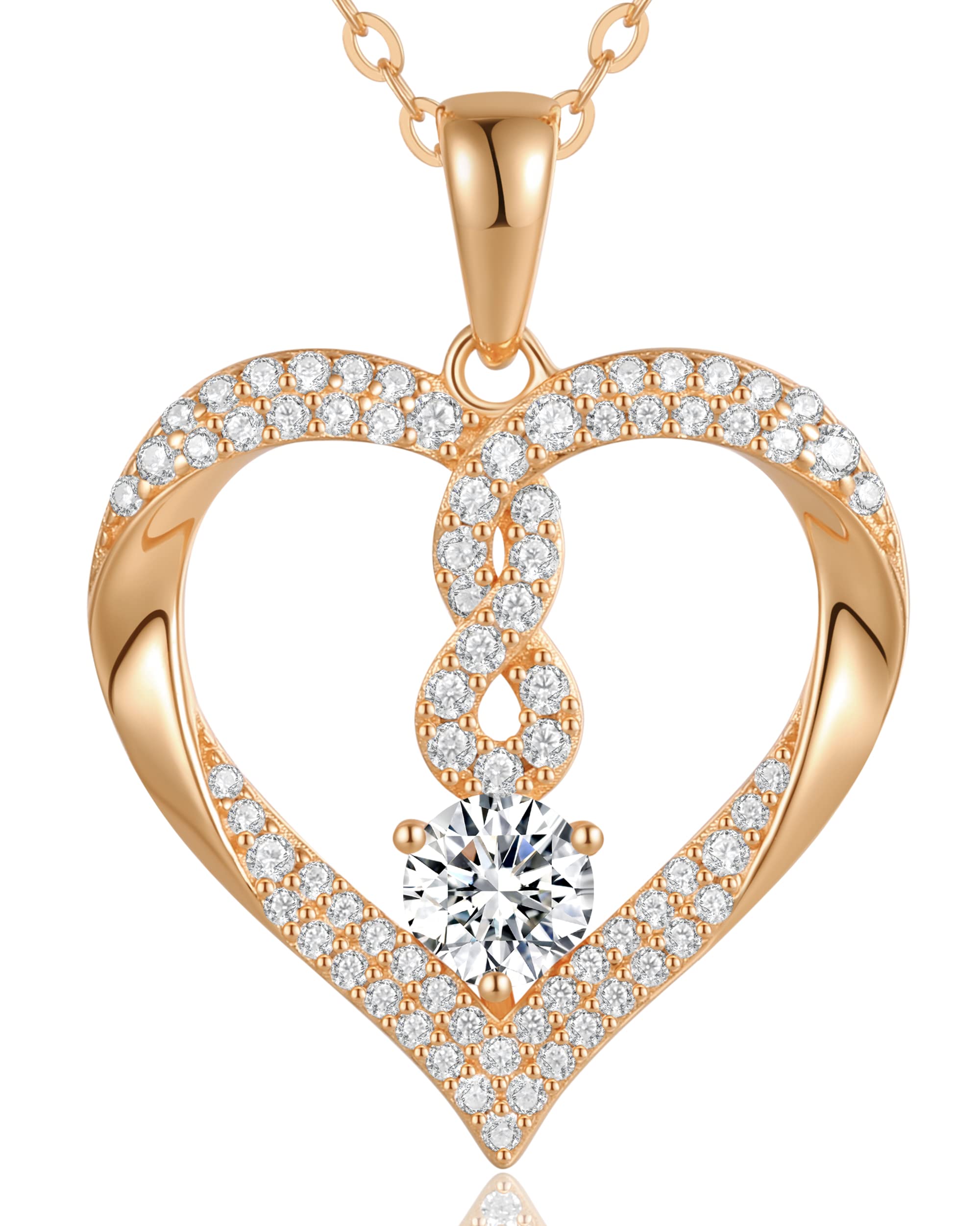 LOUISA SECRET Collana Donna Collana Cuore Infinito, Collana Donna Argento 925 Collane Gioielli Donna Regalo Idea Natale Compleanno Festa Della Mamma Compleanno Anniversario Valentin's Day