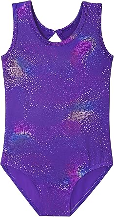 HOZIY Leotards for Girls Ballet Gymnastics Sleeveless Long Sleeve Colorful Sparkles Aqua Blue Pink Purple Solid