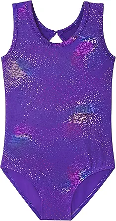 HOZIY Leotards for Girls Ballet Gymnastics Sleeveless Long Sleeve Colorful Sparkles Aqua Blue Pink Purple Solid
