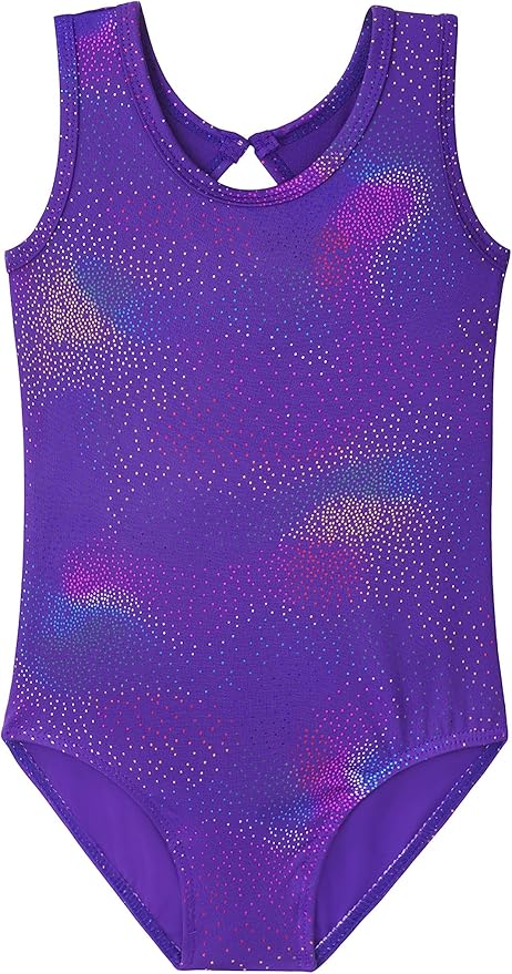 HOZIY Leotards for Girls Ballet Gymnastics Sleeveless Long Sleeve Colorful Sparkles Aqua Blue Pink Purple Solid