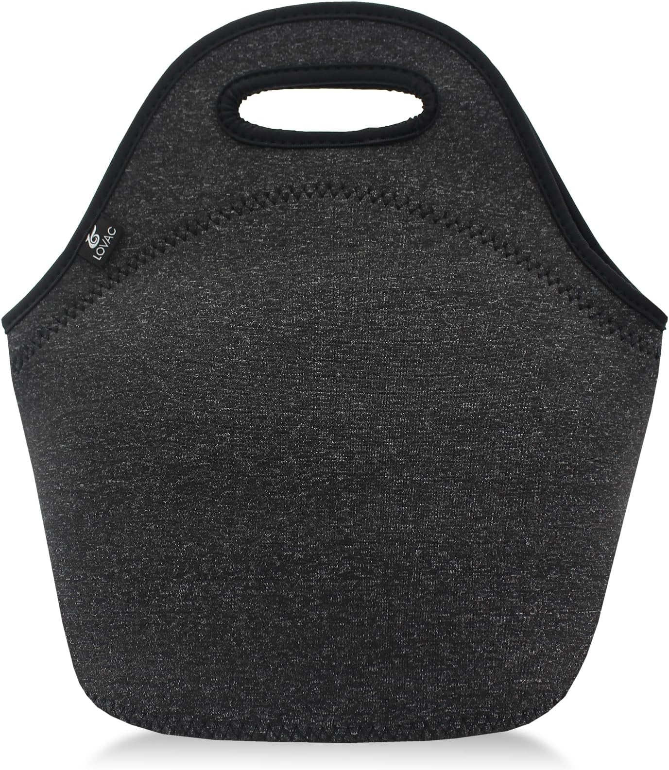LOVAC Neoprene Lunch Bag for Men,Insulated Lunch Tote,Durable and Waterproof Lunch Bag,Reusable Soft and Lightweight (Black)