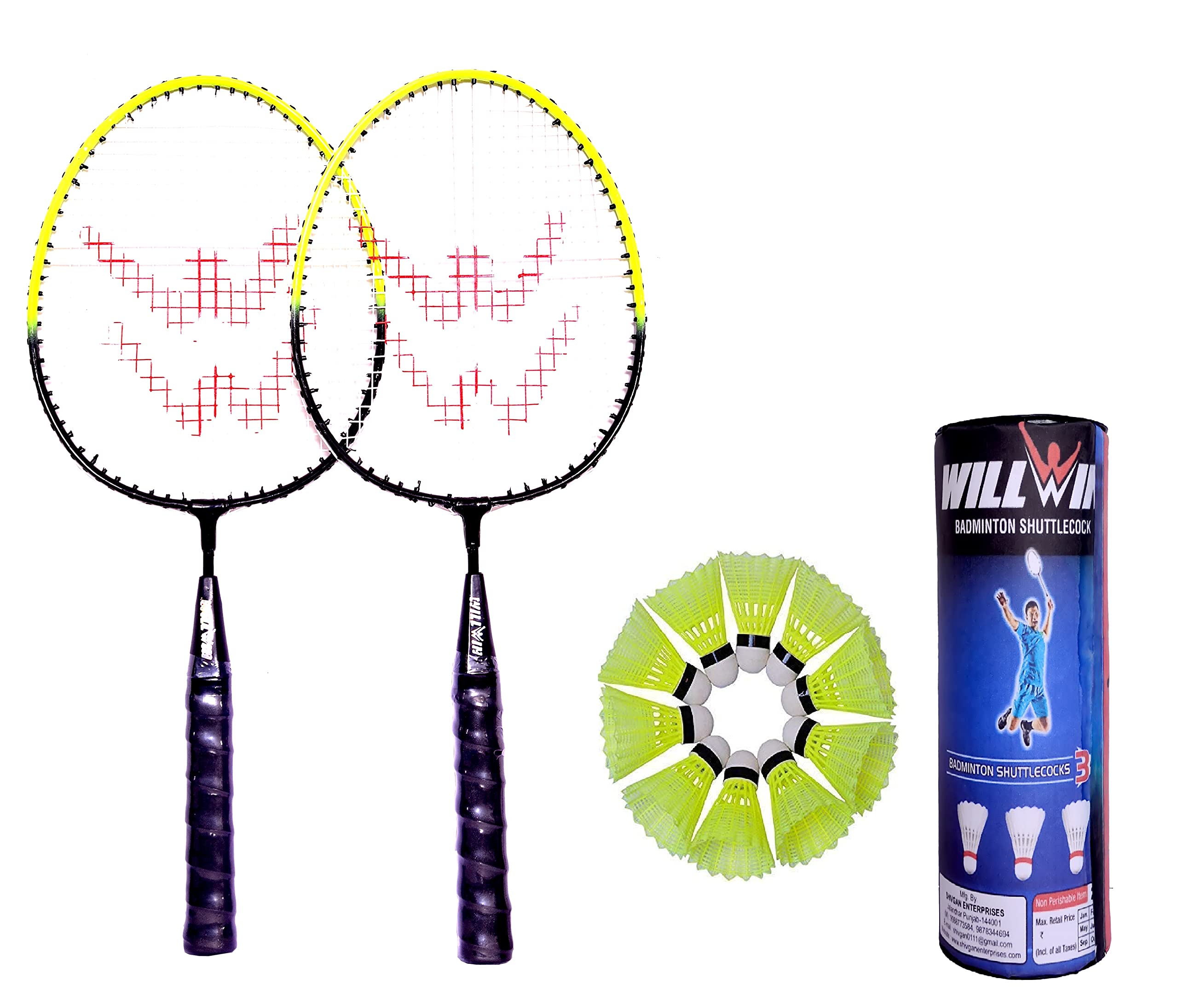 WILLWIN Badminton Racket for Kids Set of 2 Pieces with Naylon Shuttlecock 10 Piece (B09DMLVMSS) Amazon Price History, Amazon Price Tracker