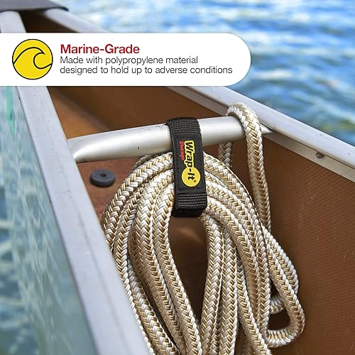 Miniatura 2 de Quick-Straps by Wrap-It Storage - Surtido de 12 unidades (negro) - Organizadores de cables y manguera de gancho y bucle