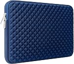 RAINYEAR 16 Inch Laptop Sleeve Diamond Foam Shock Resistant Padded Case Fluffy Lining Zipper Cover Carrying Bag Specially Compatible with 16" MacBook M1 M2 M3 M4 M5 A3428 A3429 (Black)