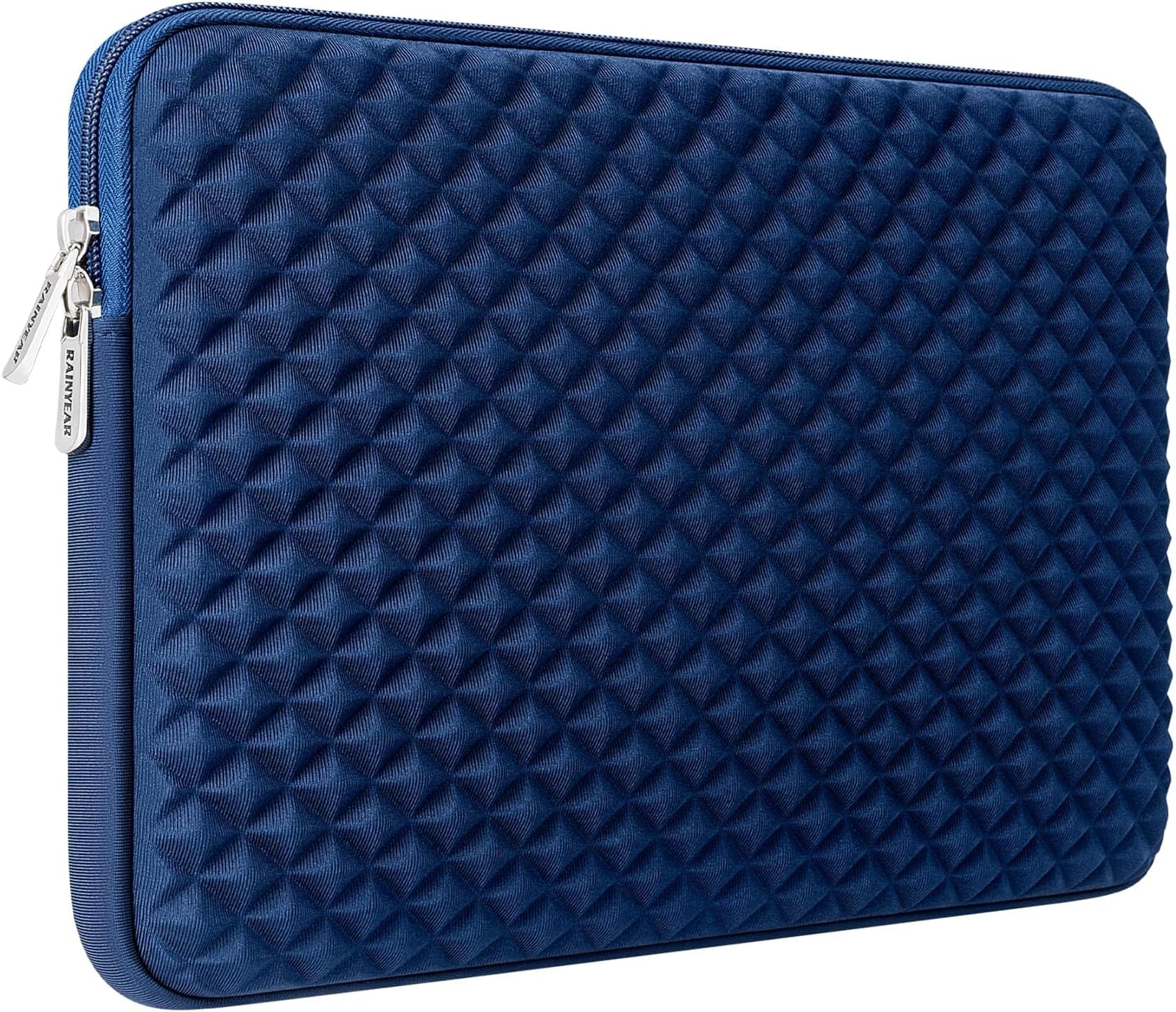RAINYEAR 14 Inch Laptop Sleeve Shockproof Diamond Foam Case, Navy Blue