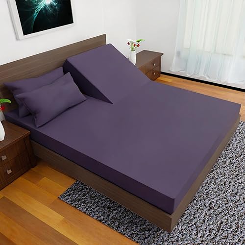Juego de sábanas King Size con cabecera dividida flexible superior - Sábanas de cama ultrasuaves de calidad egipcia  Doble cepillado  Bolsillos