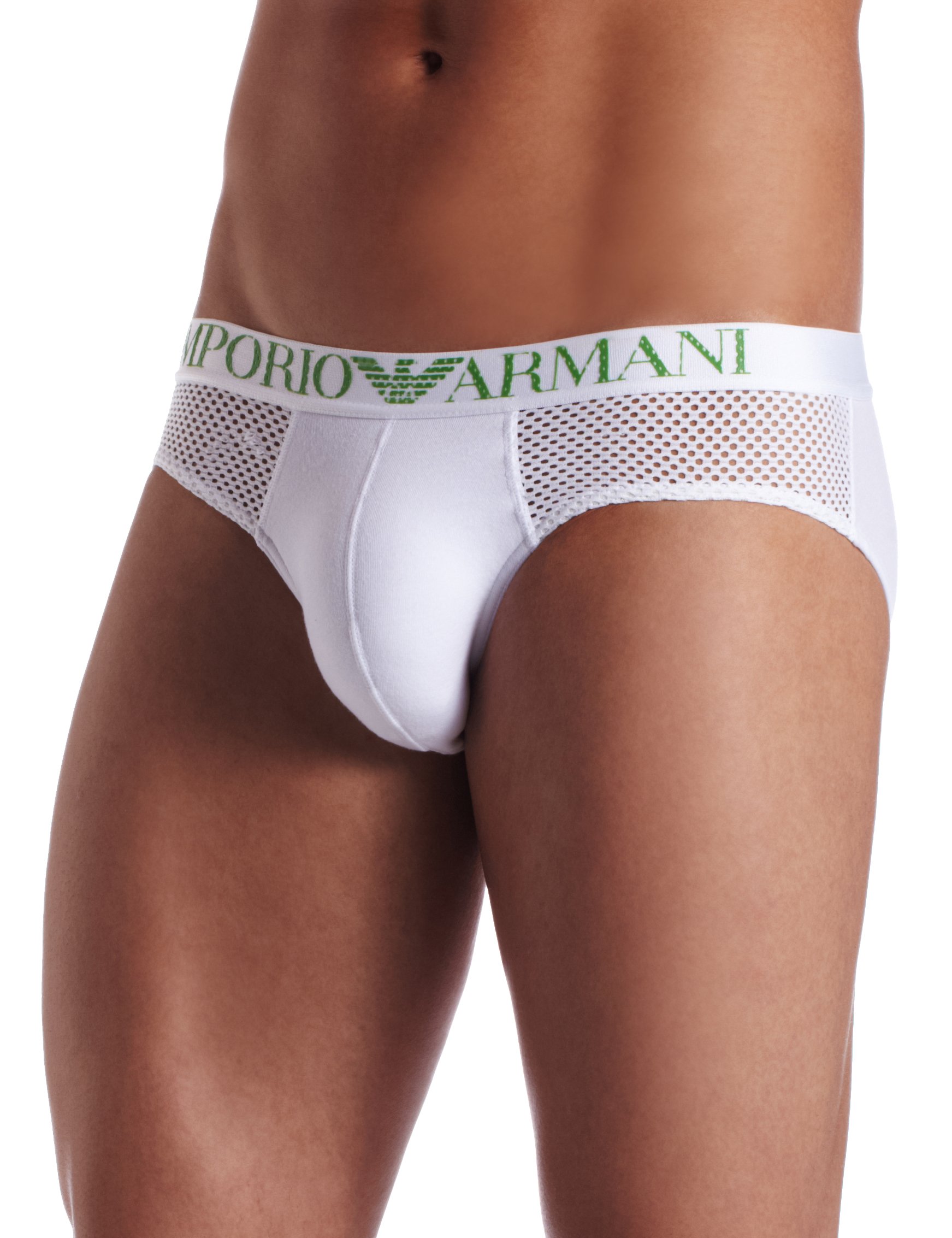 Emporio Armani Men's Jersey and Mesh Stretch Cotton Brief