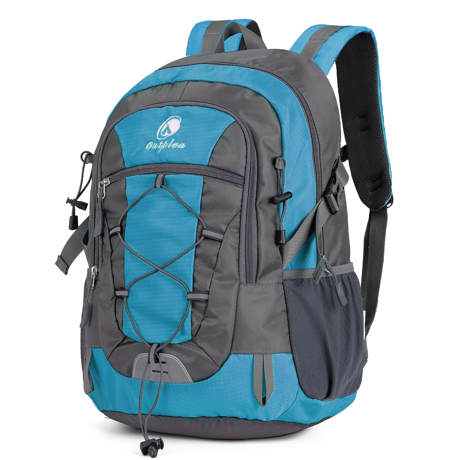 Outplea Small Hiking Backpack, 25L Lightweight Travel Rucksack Women Men, Casual Daypack for Outdoor Sports Trekking Camping, Lake Blue