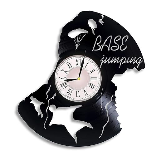Vinyl record handmade 12 BASE jumping shop clock BASE jumping Sport wall clock