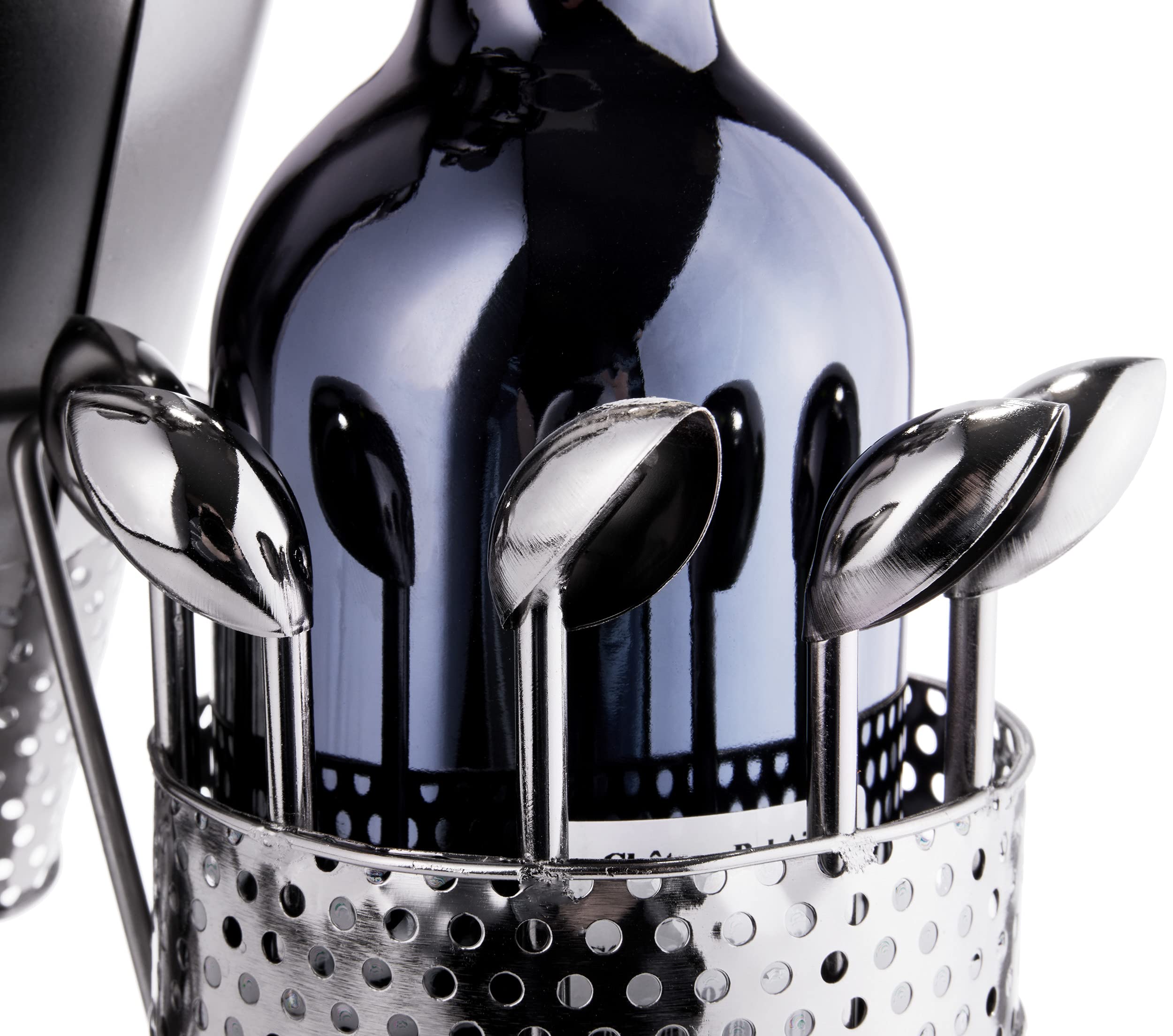 BRUBAKER Flaschenhalter Golfspieler beim Abschlag Metall Skulptur Geschenk mit Geschenkkarte
