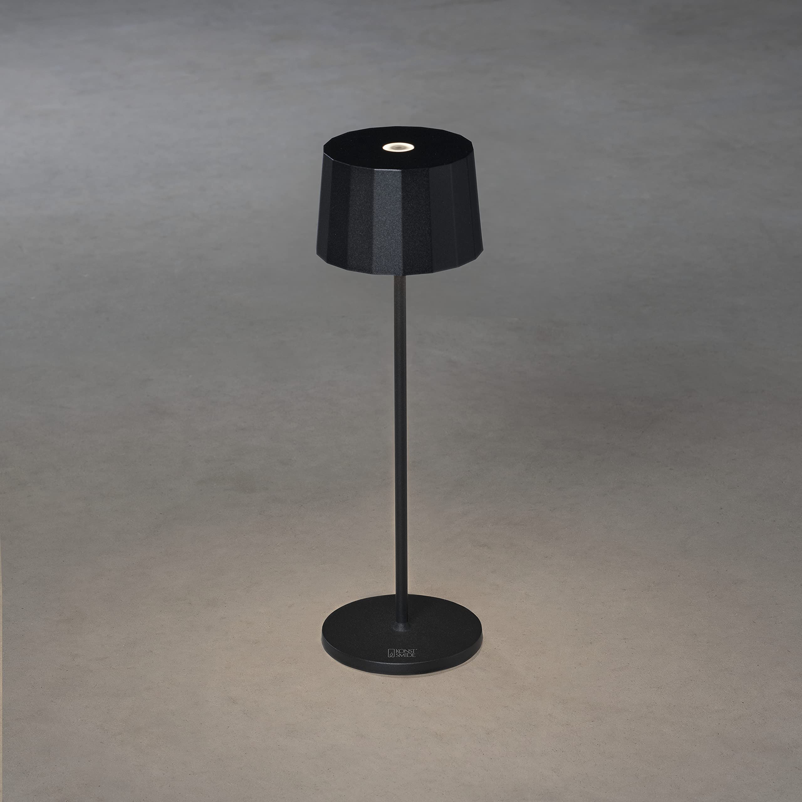 Konstsmide USB-Tischleuchte Positano | schwarz | verstellbare Lichtfarbe | integrierte Dimmfunktion | 7813-750