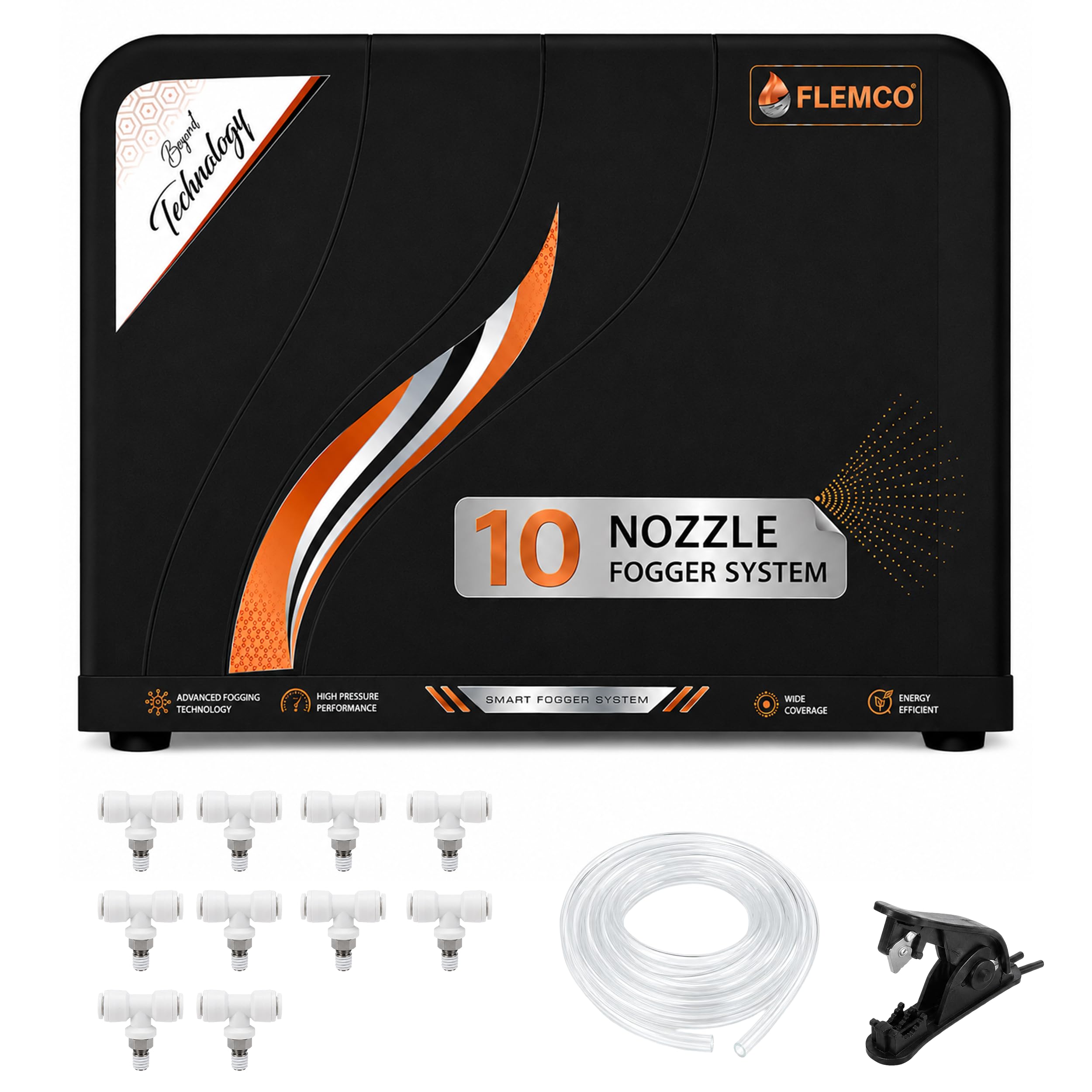 Gamma Fogger Kit with 10 Nozzles for Dairy Farms, Cafes, Restaurants & Outdoor Cooling | Compact Closed Body High Pressure Misting System-image-21