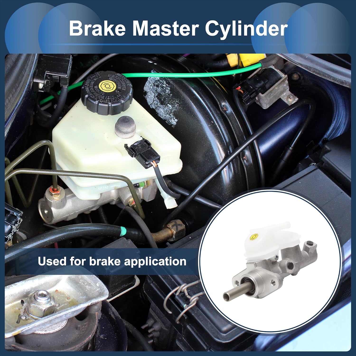 Brake Master Cylinder with Reservoir No.46100SNVH01 for Honda Civic 2006-2011 Hydraulic Master Cylinder Silver Tone Aluminum Alloy 1 Pcs