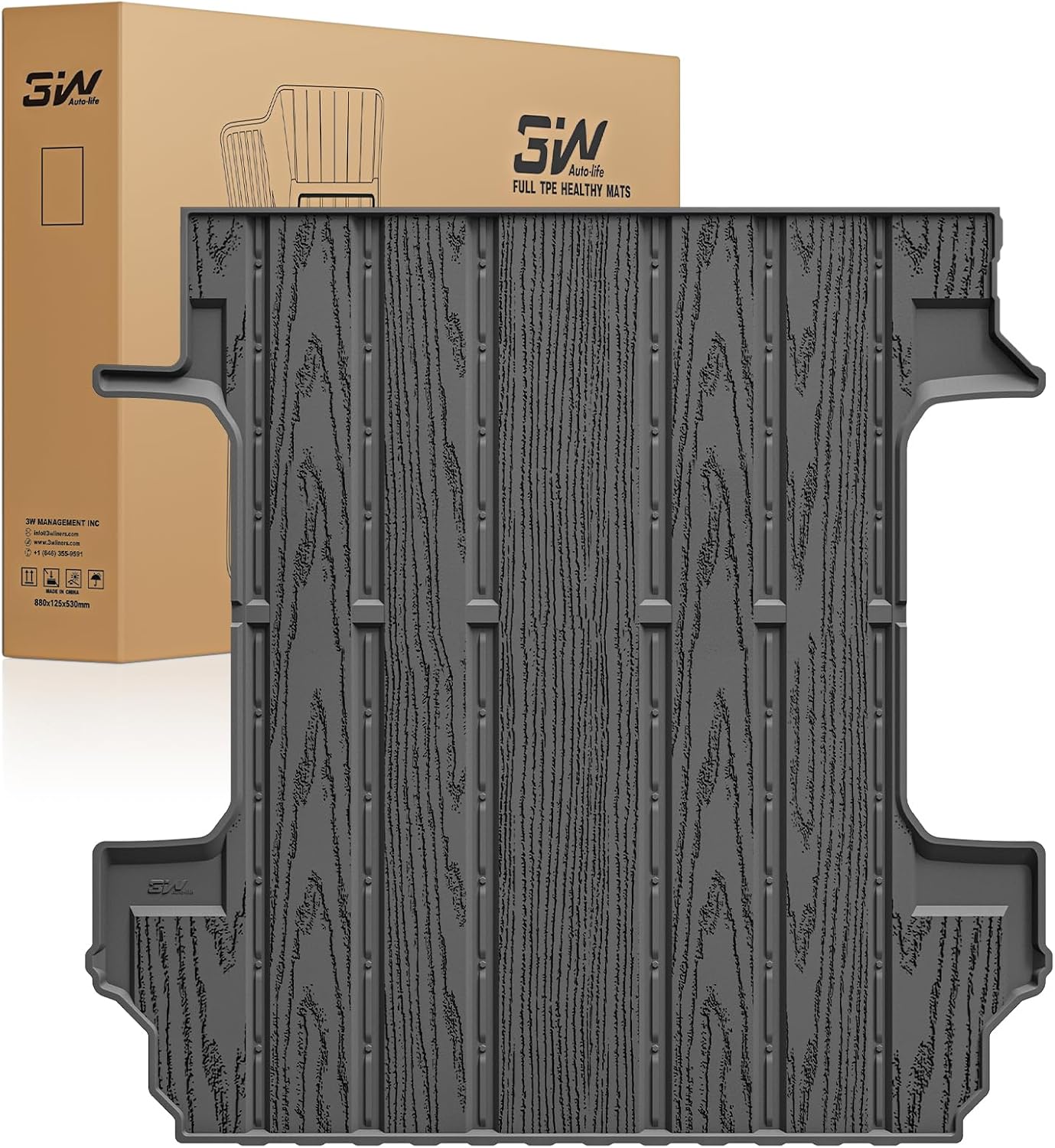 3W Truck Bed Mat for 2019-2025 2026 Chevrolet Chevy Silverado 1500/GMC Sierra 1500 (Only Fit 5.8FT Bed), Bed Liner for Chevy Silverado GMC Sierra 1500, Not Fit Optional CarbonPro Bed