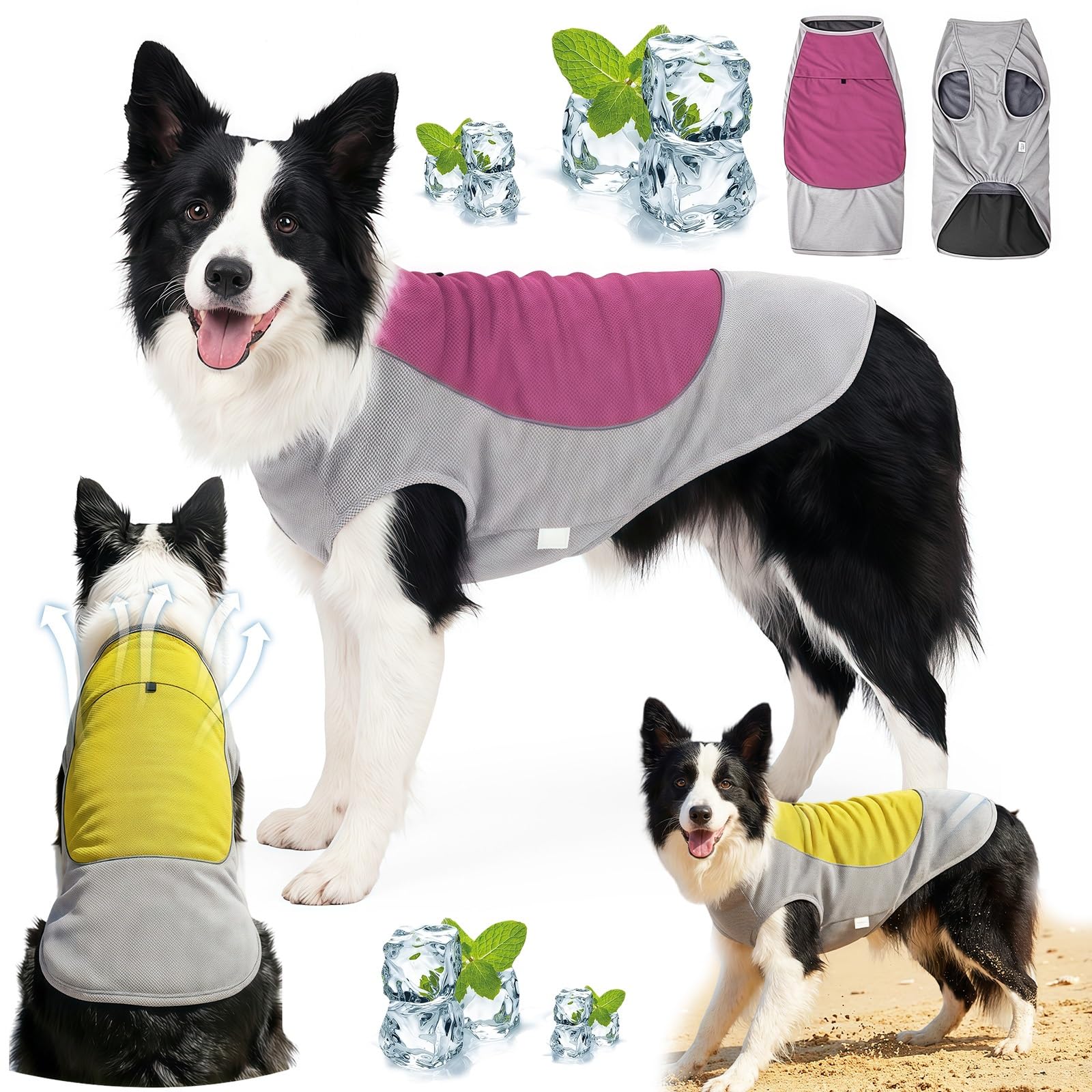 Dog Cooling Vest Harness - Ice Cooling Jacket Coat with Ice Pack