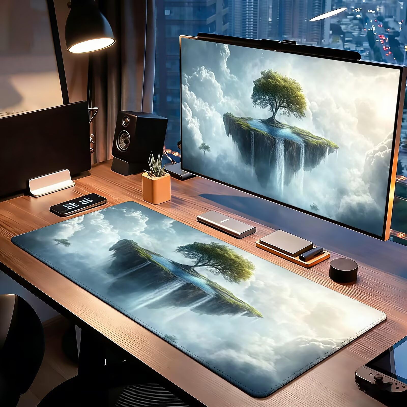 Tappetino Mouse Gaming, 900x450mm Tappetino Mouse XXL Albero 0c0-708