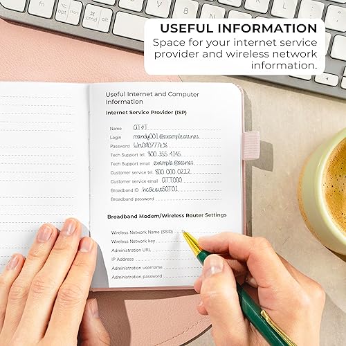 Miniatura 109 de Clever Fox - Libreta de contraseñas con pestañas alfabéticas, organizador de direcciones de Internet, tamaño pequeño de bolsillo, para inicios de