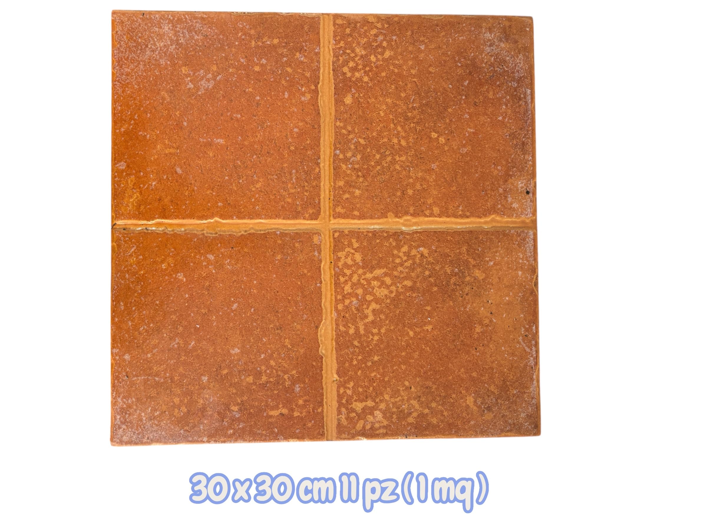 Mattonella piastrella in gres porcellanato effetto cotto stonalizzato con rifinitura finto 15 x 15 cm adatta ad ambienti interni, esterni, rivestimenti murali, prezzo riferito a 1 mq