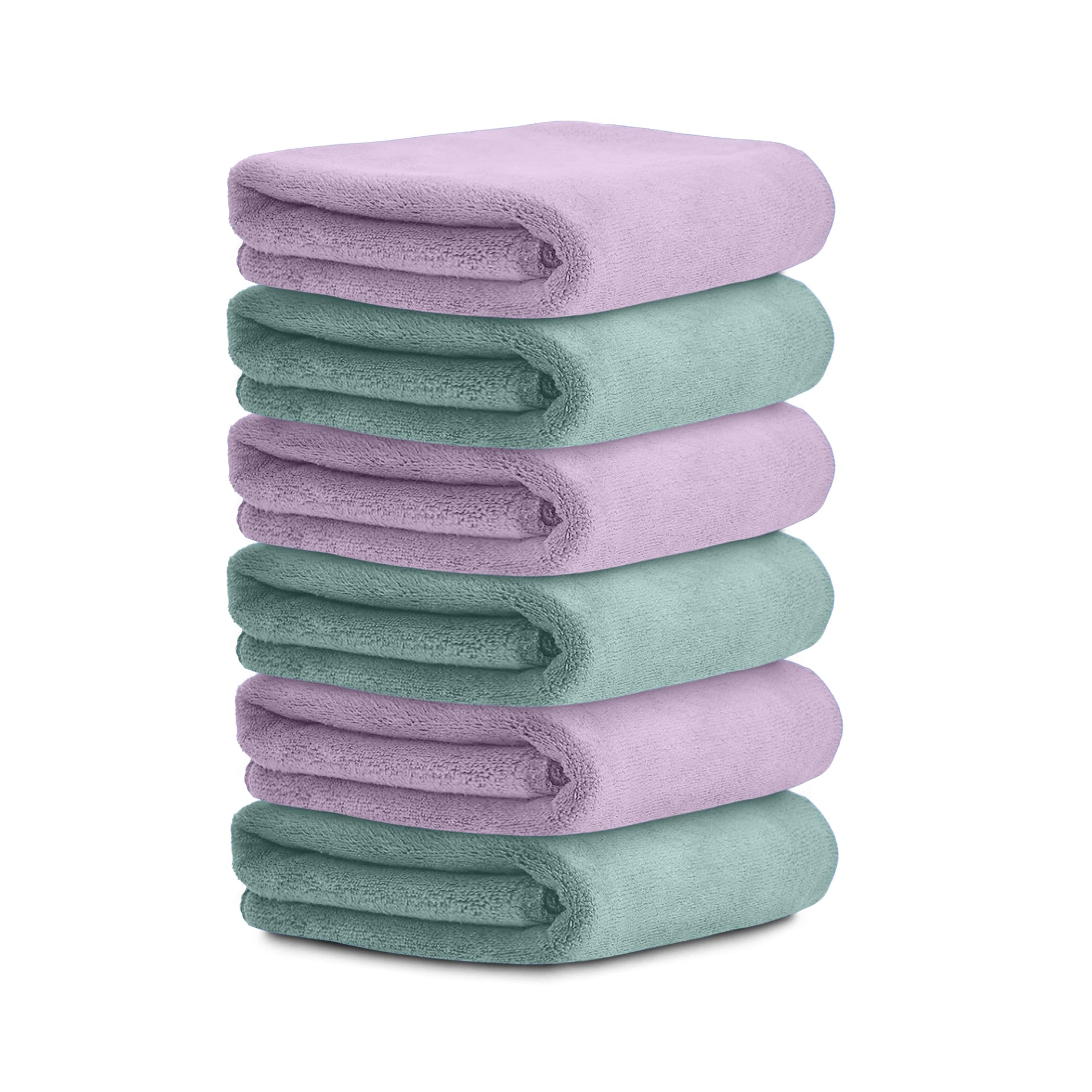 HOUSSE Microfiber Face Towel | Super Soft & Quick Absorbent |Multi Usage 30 x 30 cm, 450 GSM | for All Ages | (6, Rose Taupe,Nirvana Purple)-image-42