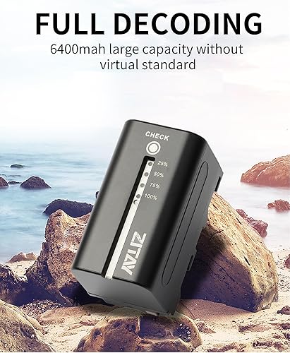 Miniatura 3 de ZITAY Batería de cámara compatible con Sony Camera NP-F730, NP-F750, NP-F760, NP-F770 Batería Videocámara