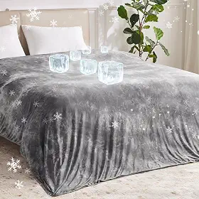 Guohaoi Cobertor refrescante para quem dorme quente, tie dye decorativo, Arc-Chill Q-Max > 0,5 fibra fria, 100% certificado Oeko-Tex, cobertor leve para o verão respirável ultra frio, manter fresco,