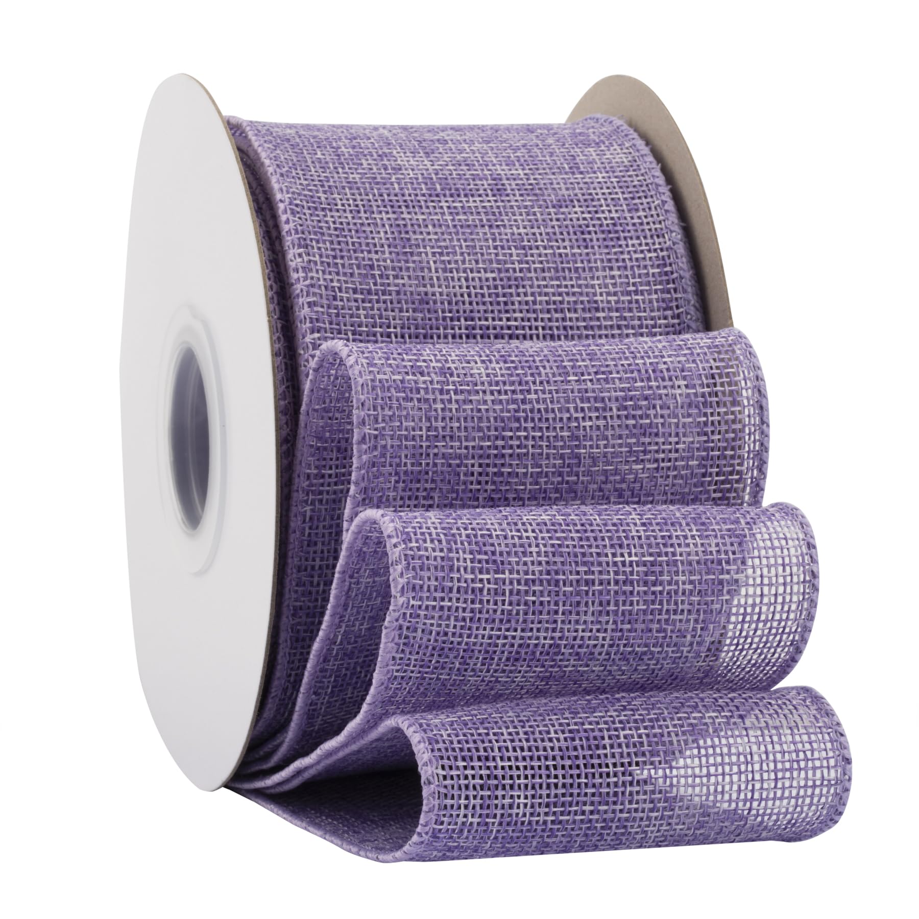 Ribbonitlux Lt. Purple Burlap Wired Ribbon, 75mm x 18 Meters, Wired Edge Burlap Ribbon for Gift Wrapping Big Bow, Wreath