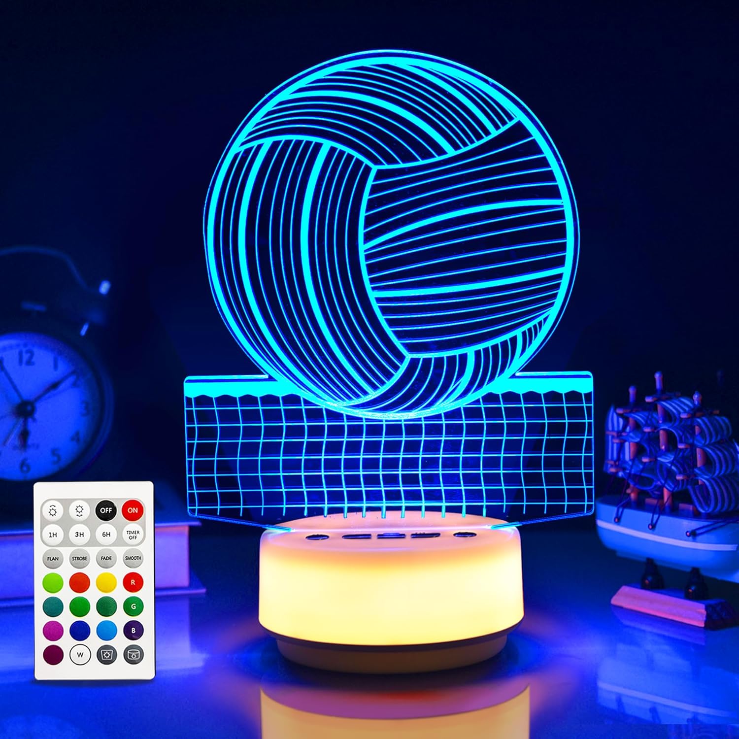 Wrestling Night Light Sport Lights for Wrestler Combat Decor with 14 RGB Colors Remote Control Timer Dimmer, Sport Gifts for Wrestling Fan Boys and man