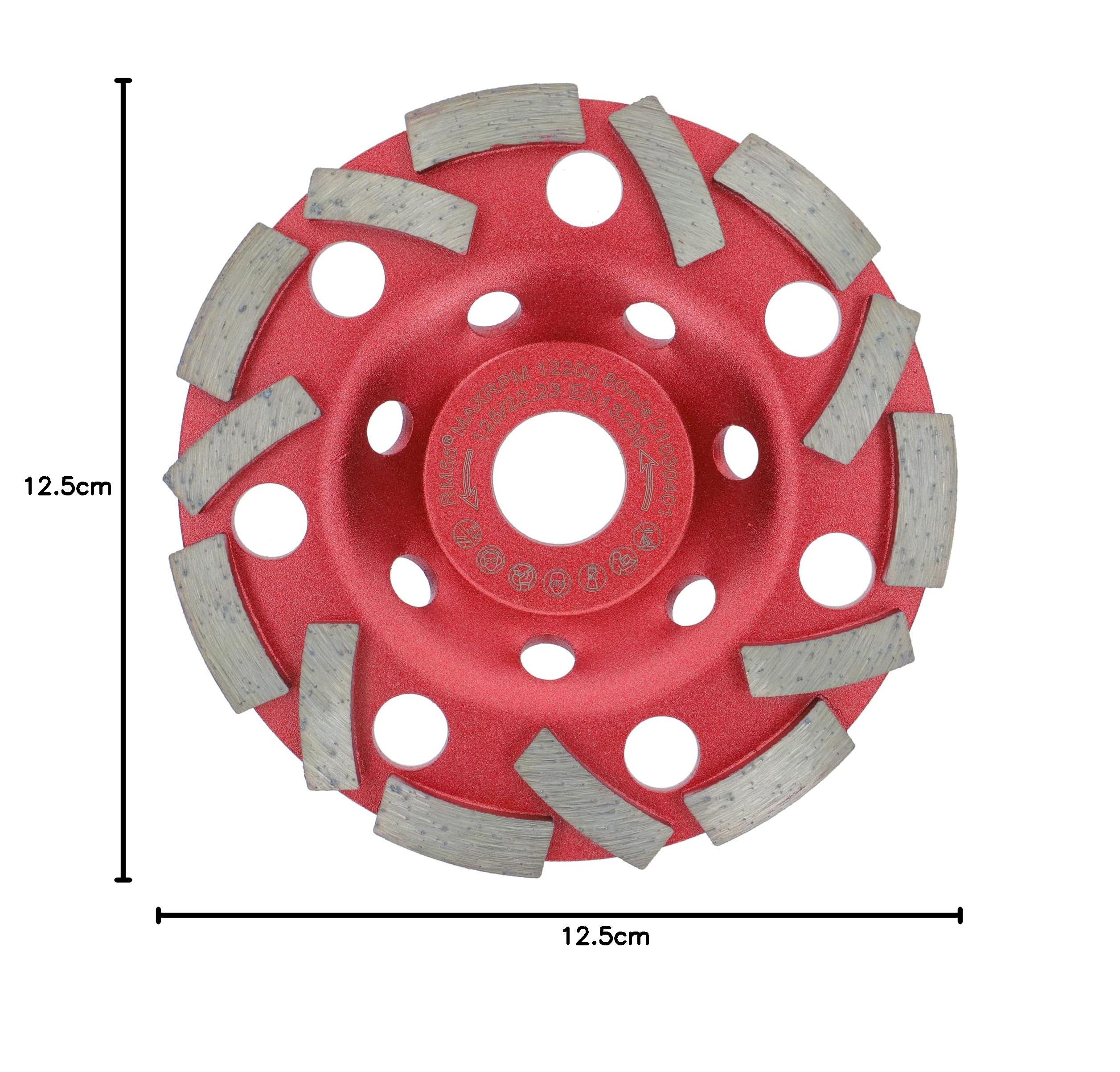 PRODIAMANT Diamant Schleiftopf Ø 125mm Turbo Segment Beton Naturstein Schleifscheibe Profi Werkzeug