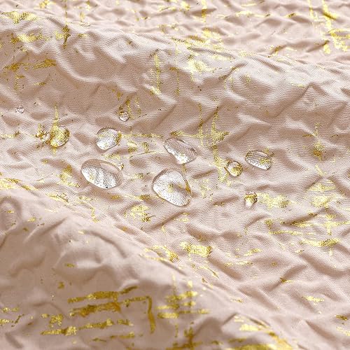 Miniatura 3 de Gibelle Cortina de ducha de tela gris, diseño metálico plateado, decoración moderna de baño de granja, sin arrugas, 3D en relieve texturizado, juego