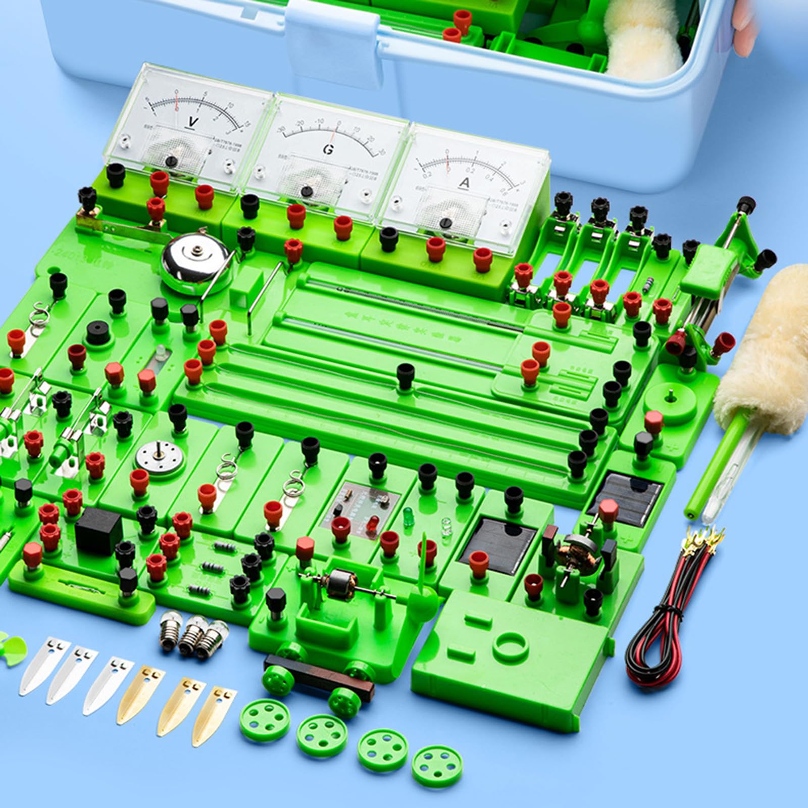 Kit esperimenti elettricità e magnetismo per studenti Laboratorio fisica fai-da-te Circuito base Kit apprendimento per l ' apprendimento ' elettricità Esperimento Educazione