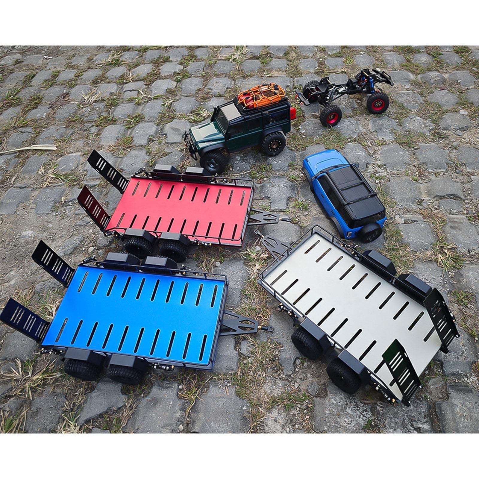 Rimorchio per auto RC con set di pneumatici, parti di ricambio | modelli di auto cingolate RC fai da te, utilizzabili a lungo termine
