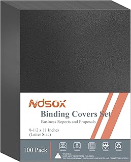 Ndsox 100 Pack 12 Mil Binding Presentation Covers Sand-Textured Polycove...