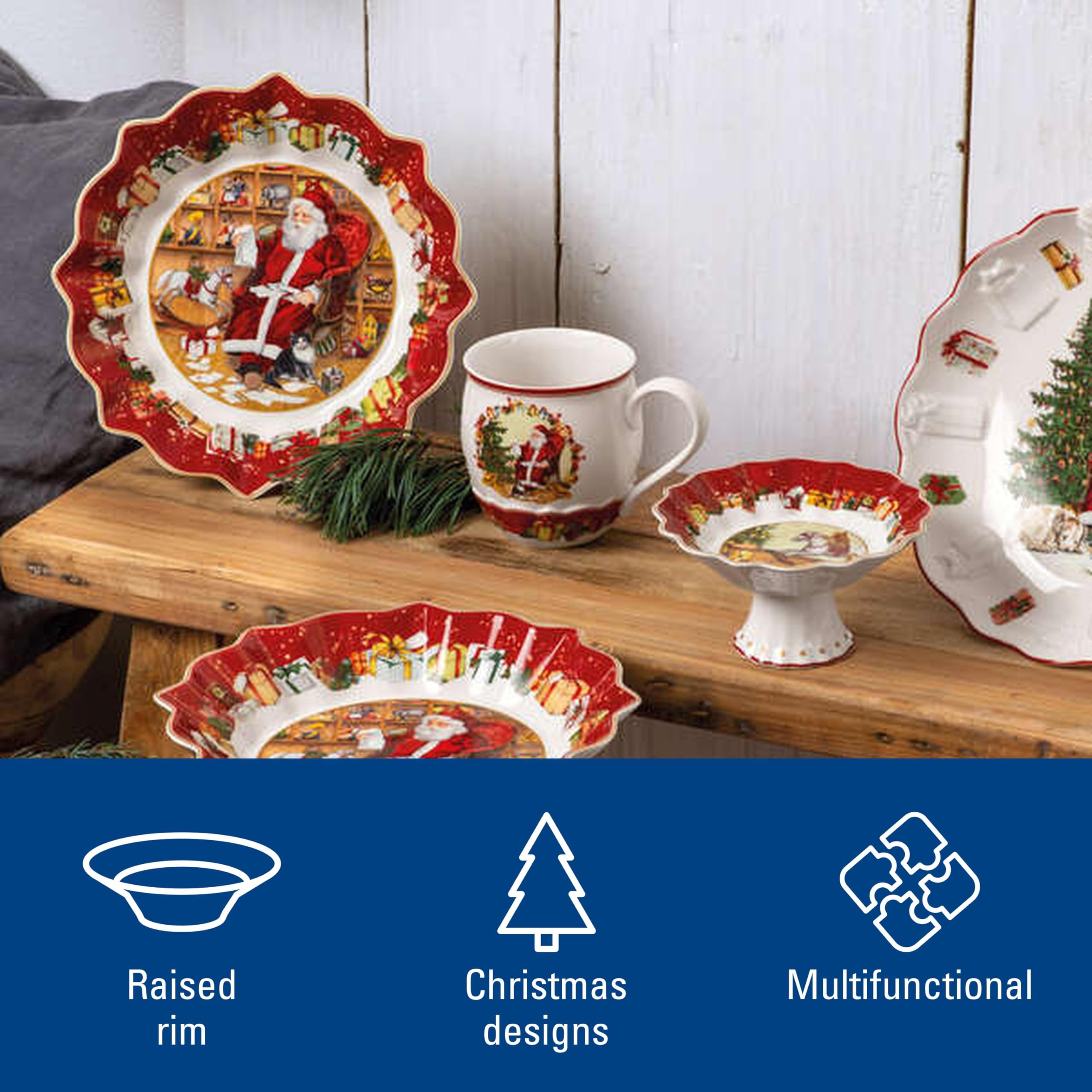 Villeroy & Boch Talerz, Porcelana, Wielokolorowy, Ø 25 cm