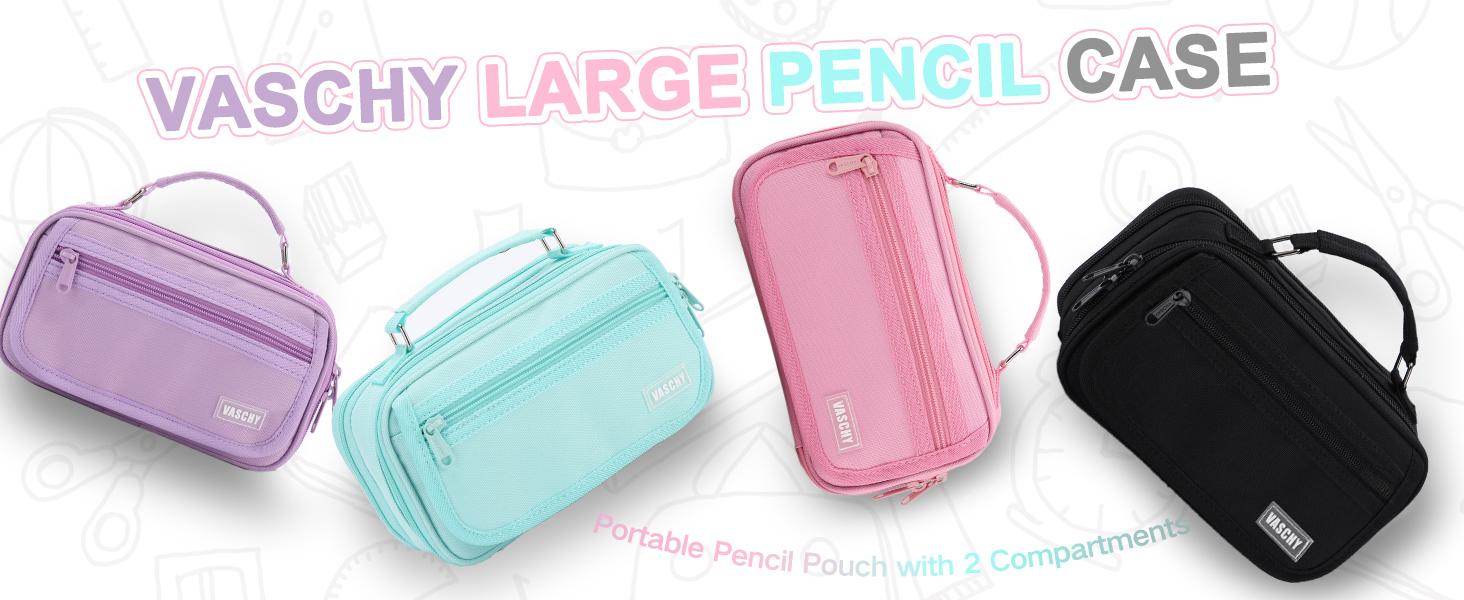 Amazon.com: VASCHY Pencil Case, Large Pencil Pen Pouch Organizer