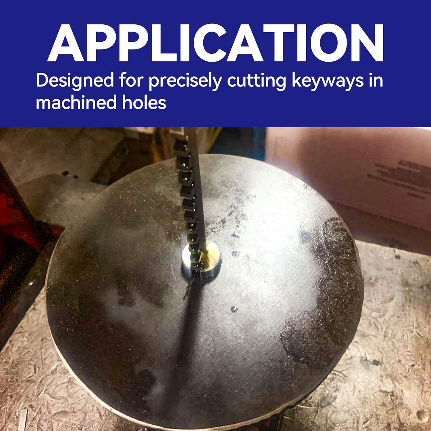 HFS(R) 18 PCS No.10 HSS Keyway Broach Set in Fitted Box, Precision Ground Teeth, 4 Broaches and 9 Bushings