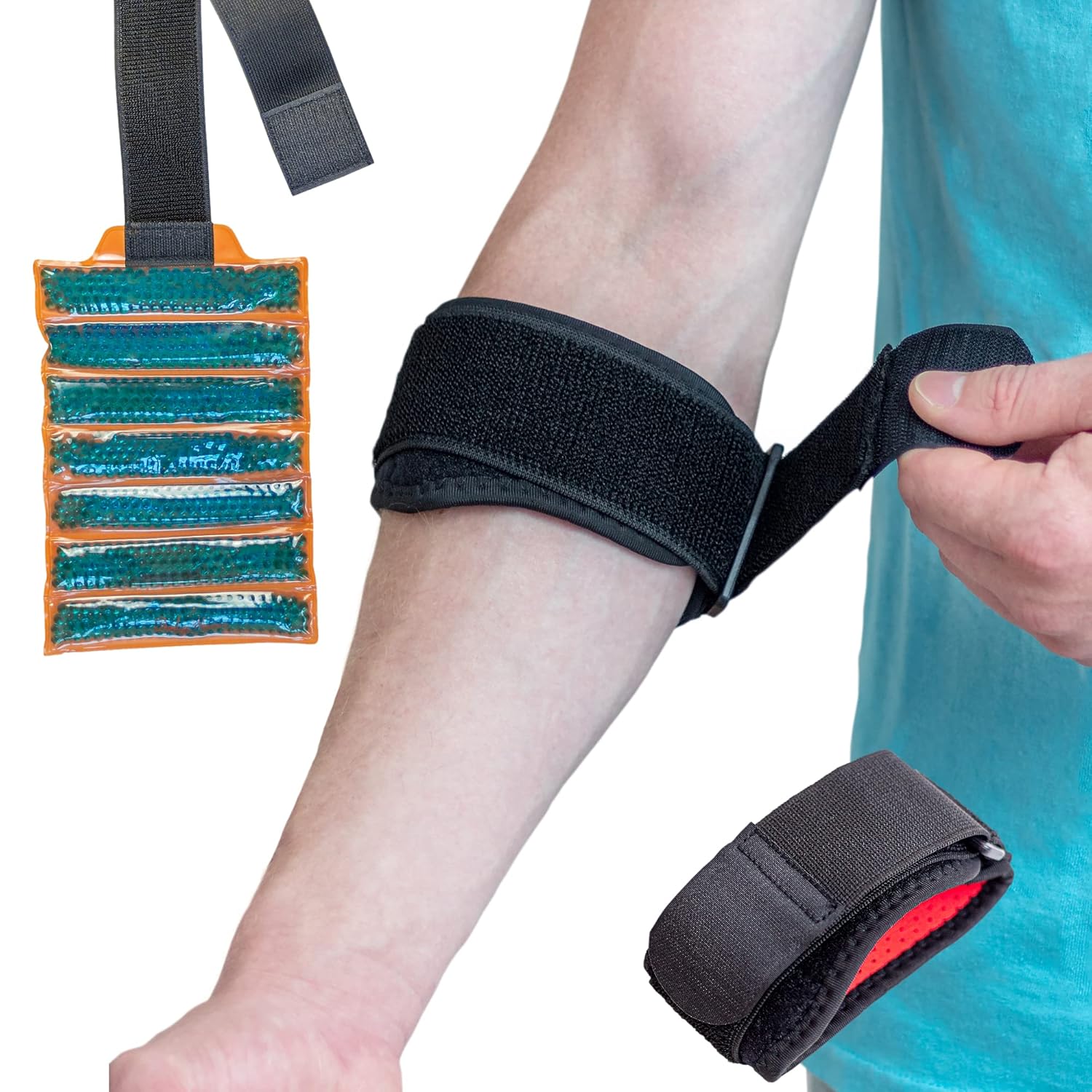 BodyMoves Tennis Elbow Arm Brace plus hot and cold ice pack